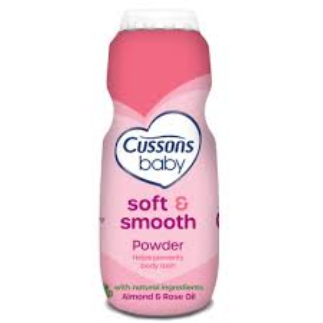 CUSSONS BABY POWDER SOFT &SMOOTH(ALMOND & ROSE OIL) 200G